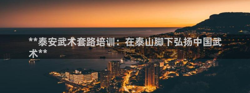 富联娱乐平台是什么平台：**泰安武术套路培训：在泰山