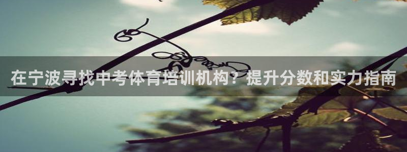 富联官方网站下载安装：在宁波寻找中考体育培训机构？提